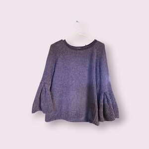 a.n.a Textured Purple Sweater